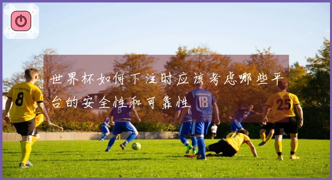 世界杯如何下注时应该考虑哪些平台的安全性和可靠性